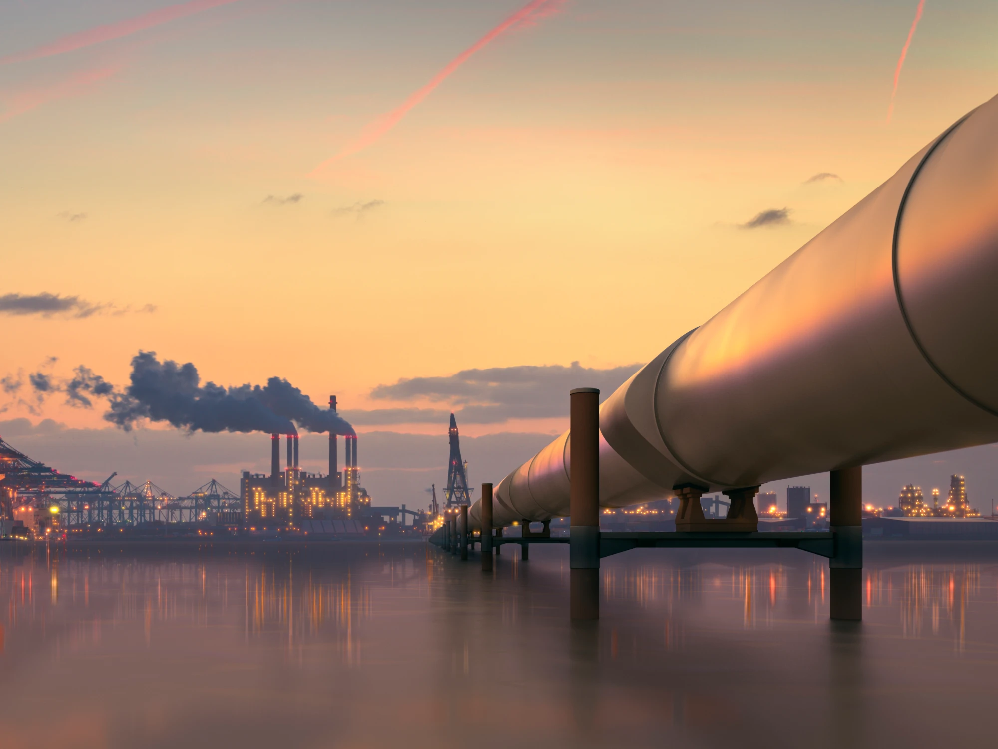 Oil pipeline and industrial energy terminal