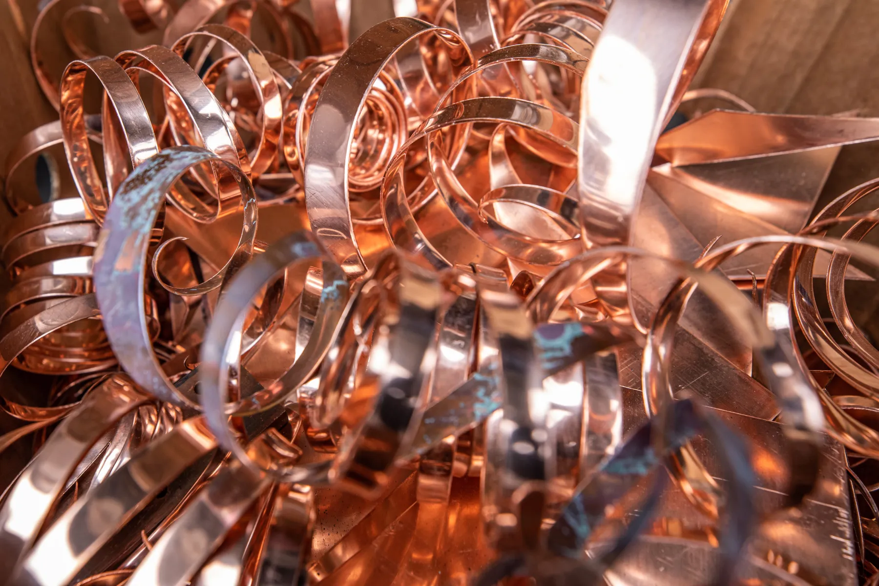 Copper scrap prepared for metals trading